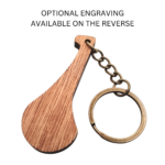 Keychain showing personalisation option for team names, player numbers, or initials