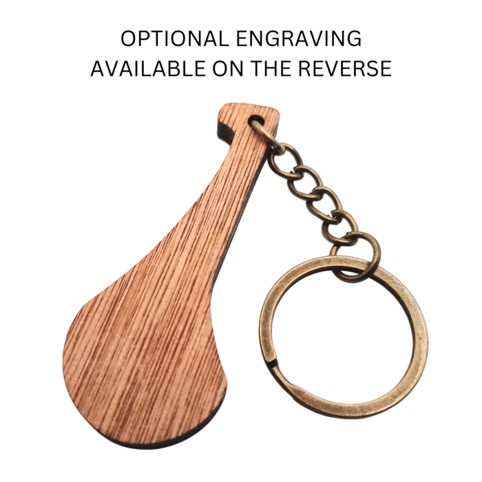 Keychain showing personalisation option for team names, player numbers, or initials