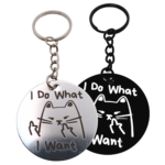 I Do What I Want Cat Keychain